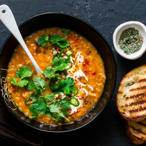 Quick Coconut & Curry Pumpkin Soup