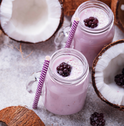 Coconut Blackberry Mint Smoothie